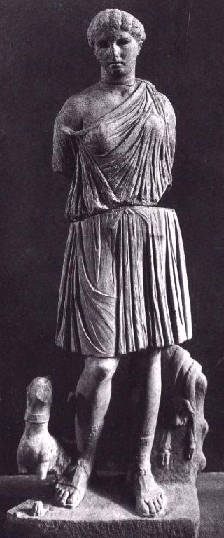 marmorne Hausstatue der Diana aus Ostia (2. Jh. n.Chr.)